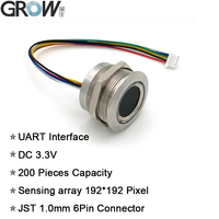 GROW R503 nowy okrągły dwukolorowy pierścień wskaźnik LED sterowanie DC3.3V MX1.0-6pin pojemnościowy moduł linii papilarnych skaner czujnika 2